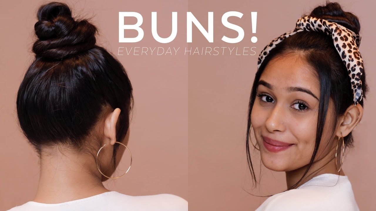 Messy bun with a headband.jpg